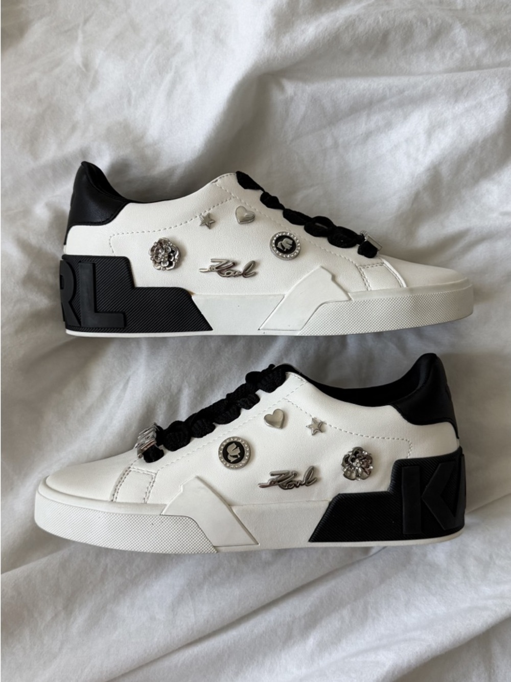 Karl Lagerfeld White & Black Sneakers